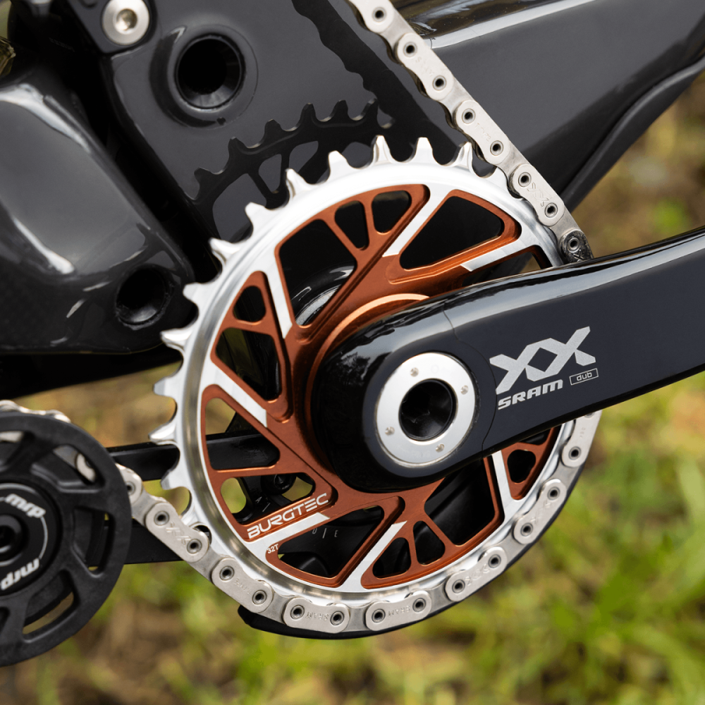 Burgtec 3mm Offset Thick Thin Chainring for SRAM 8-Bolt - 28T - Black, Burgtec Black