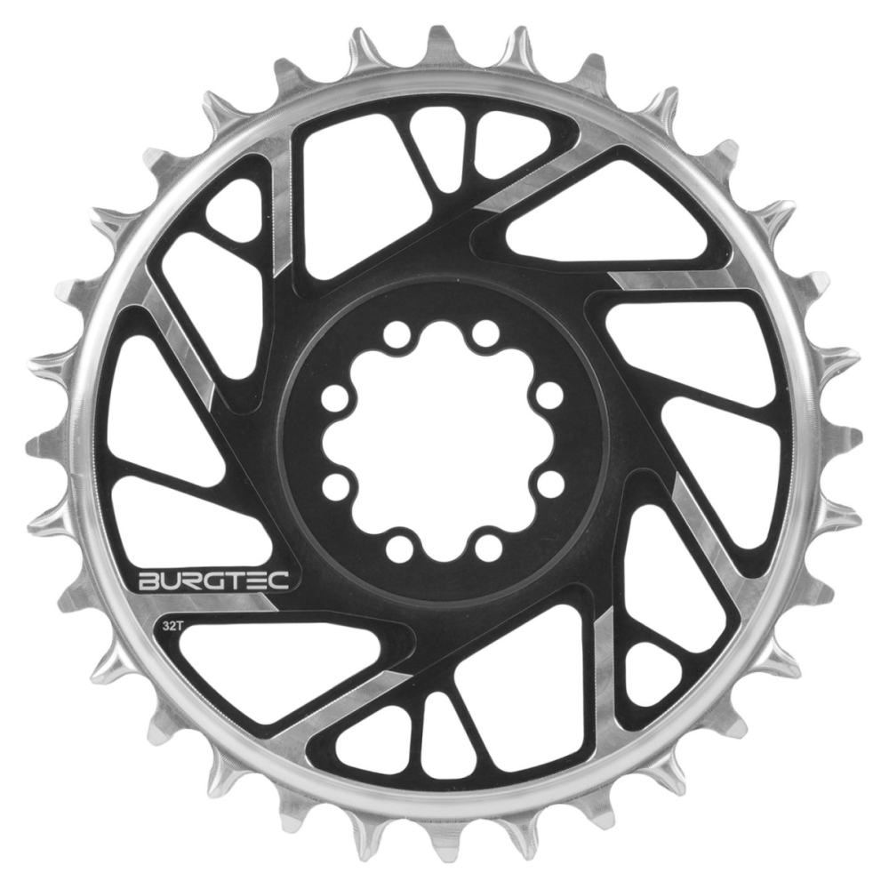 Burgtec 3mm Offset Thick Thin Chainring for SRAM 8-Bolt - 34T - Black, Burgtec Black