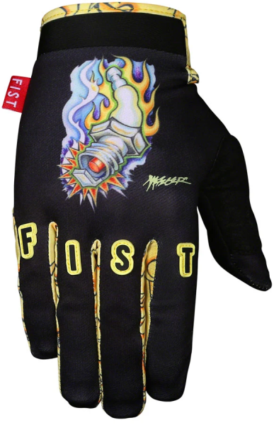 Fist Handwear Glove - Mike Metzger Flaming Plug, XS