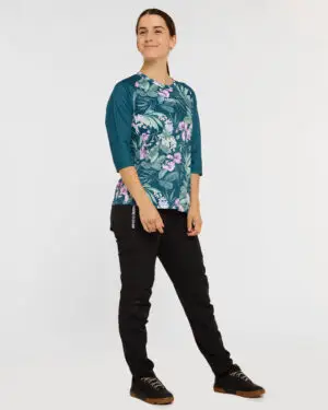 Womens 3/4 Sleeve Jersey | Wild Orchid